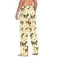 thumbnail image 4 of Men's Pajama Bottoms Cute Cowboy Brown Horse Men's Cotton Pajama Pants Men's Loose Printed Pajama Pants Casual Pants with Pockets, 4 of 6