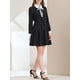 thumbnail image 5 of Vestido Retro de Cuadros con Cuello Peter Pan para Mujeres Chic M Negro, 5 of 6