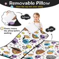 thumbnail image 3 of Baseballs and Helmets White Pattern Teens Toddler Nap Mat with Pillow, Sleeping Mat Bag for Preschool Daycare 50"x20", 3 of 6