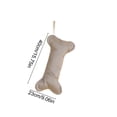 thumbnail image 3 of Large Dog Bone Pattern Fleece Christmas Stocking, Cute Cozy Soft Holiday Decorative Gift Sock, Christmas Hanging Stocking for Fireplace Mantel, Xmas Home Decoration Pet Ornament, Beige, 3 of 7