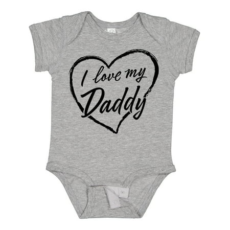

Inktastic I Love My Daddy in Black Chalk Heart Boys or Girls Baby Bodysuit