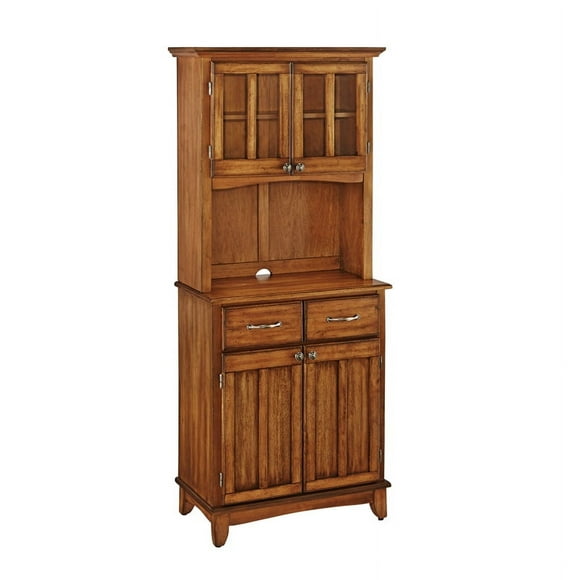 Homestyles Buffet of Buffets Wood Buffet with Hutch in Brown