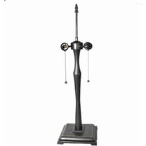 Doric Metal Lamp Base, Dark Bronze Finish with Gold Highlights, Nicely Weighted, 25" Tall