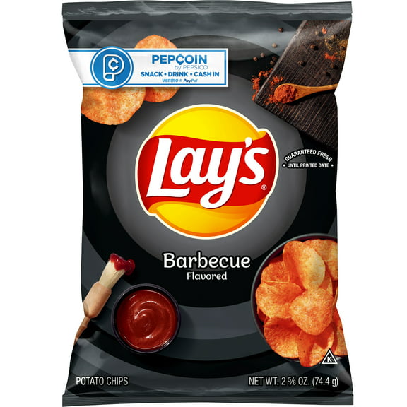 Lay's Barbecue Flavored Potato Chips Snack Chips, 2.625 oz Bag