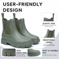 thumbnail image 4 of Sogetch Womens Short Rain Boots Waterproof Ankle Chelsea Boots Slip-Resistant Garden Shoes, 4 of 6