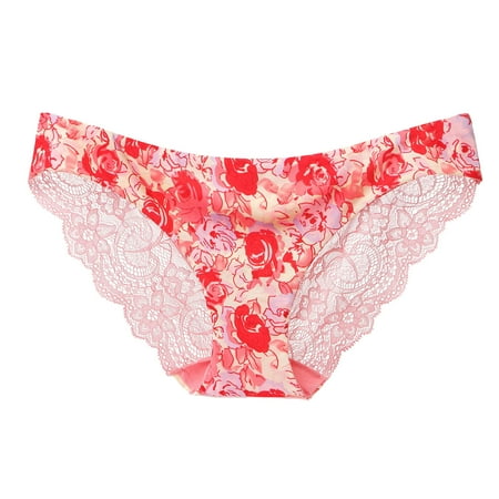 

Ladies Underwear Lace Hollow Out Seamless Low Waist Briefs 5 Pack