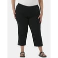 thumbnail image 4 of JMS Just My Size by Hanes Women's Plus Snap Hem Pull On Cropped Pants, 23" Inseam, Sizes 0X-4X, 4 of 5