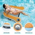 thumbnail image 4 of Hangout Floating Chair | Inflatable Floating Chair with Built-in Cup Holder | 4.2×3.7ft Chair Floats for Adults | Inflatable Lounge Chair for Lakes, Pools, Boats | 1 Pack of Chair, 4 of 9