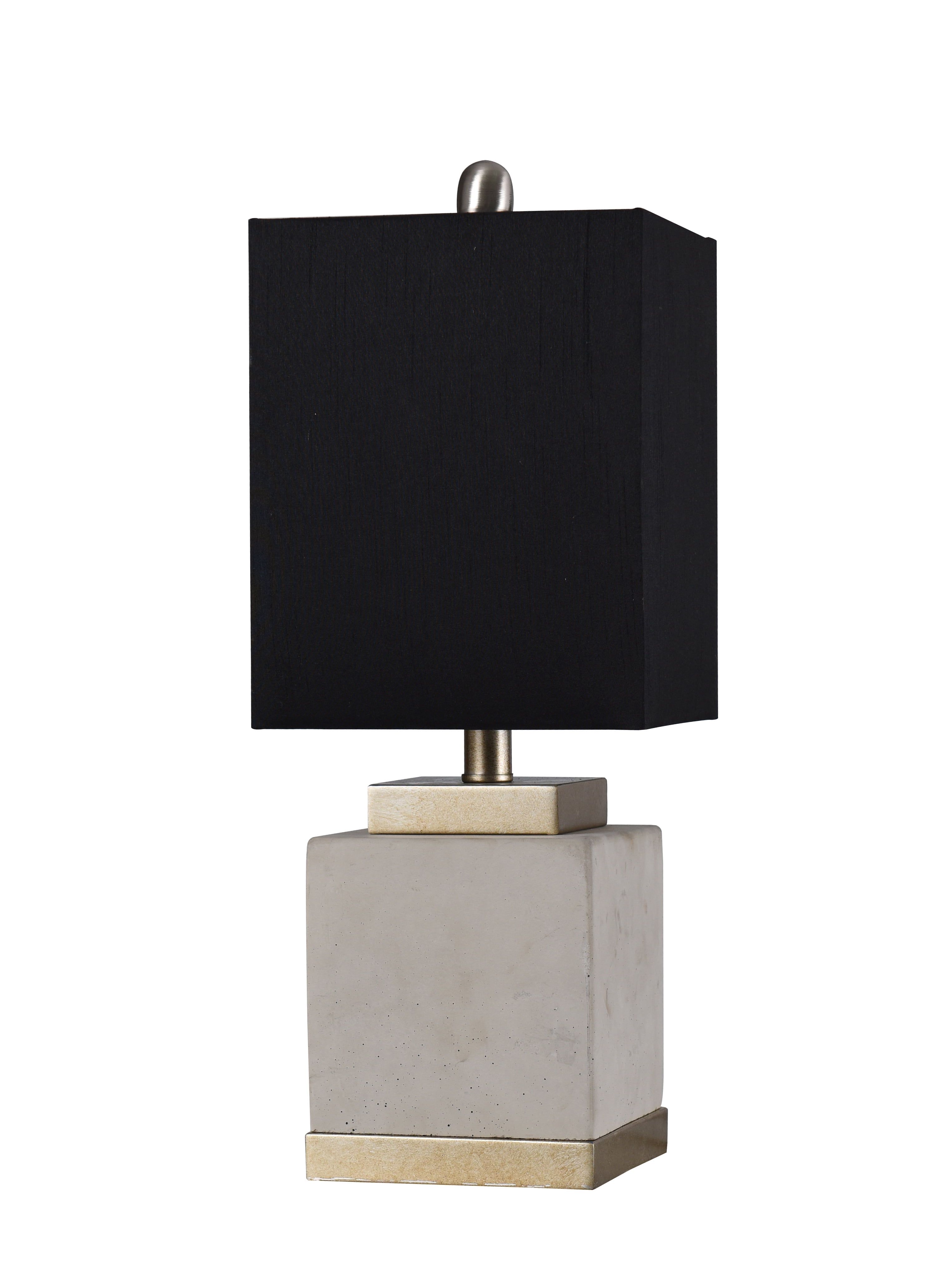 Natasha Table Lamp - Soft Brass, Natural Cement - Black - Walmart.com