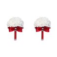thumbnail image 2 of Guardurnaity Ramo de boda romántico - Materiales de bajo mantenimiento Más color Ramo de dama de honor Flor artificial Vino Cinta roja Cinta roja vino 2Conjunto, 2 of 6