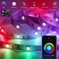thumbnail image 3 of Tira de luces LED de 10M y 20M, cinta de rayas RGB de 12V para decoración de pared de dormitorio, funciona con Alexa, Control por aplicación, WiFi, 220V, 3 of 4