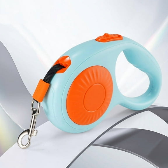 Retractable Dog Leash for Small to Medium Dogs | Anti-Slip Ergonomic Grip | 360° Knot-Free Nylon Tape | One-Hand Brake/Pause/Lock System, Green