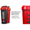 thumbnail image 3 of 2 Pack Protein Shaker Bottles, 24 Oz, Leakproof, BPA-Free, Dishwasher Safe, Plastic, Ideal for Workouts, Gym, Smoothies, 3 of 7