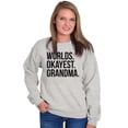 thumbnail image 3 of Worlds Okayest Grandma Funny Cute Women Plus Size Crewneck Sweatshirt Brisco Brands 5X, 3 of 5