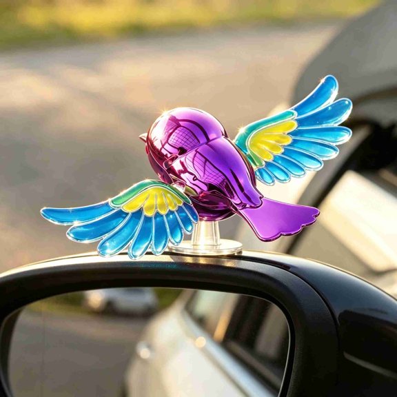 Bionic Flying Bird, Funny and Cute Car Decoration, Wings Swing with Wind, Suitable for Car, Motorcycle Mirrors and Helmets