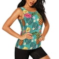 thumbnail image 2 of Sigee Pineapple for Women's Workout Tank Top,Running Tank Tops,Sleeveless Gym ClothesSmall, 2 of 8