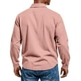 thumbnail image 4 of QHRMKOG Golf Polos for Men Sport Quick Dry Long Sleeve Collared Polo Shirt Fashion Relaxed Fit Button Golf Shirts Light Shirts Pink 2XL, 4 of 8