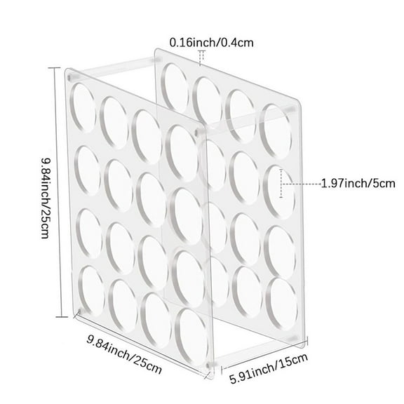 Wuweikeji Home Organization,Removable 16/32 Hole Vinyl Roll Holder Acrylic Wrapping Paper Storage Rack
