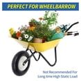 thumbnail image 5 of 4.80/4.00-8" Wheelbarrow Tire, 16" Flat- Solid Tire and Wheel, 3" Centered Hub, 5/8" Axle Bore Hole,for Garden Wagon Cart Trolley Dolly Lawn Mover Go Kart Replacement(2 Pack), 5 of 7