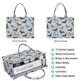 thumbnail image 2 of Large Capacity Tote Bag,Cute Dachshund and Dog Footprint Handbag Fashion Luxury Tote Bag,15.7"x13"x 5.1" Inches,Laptop Compatible, 2 of 6