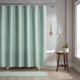 thumbnail image 1 of Arkwright Juego de cortinas de ducha para baño, de acero inoxidable, 12 ganchos de metal, tejido jacquard con forma de gota de lluvia, tela lavable con dobladillo pesado y ojales inoxidables, 210 g/m², 1 of 5