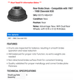 thumbnail image 2 of Rear Brake Drum - Compatible with 1987 - 1988 Chevy R30, 2 of 2