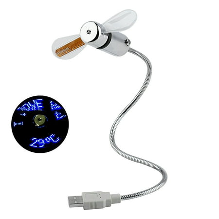 

Decor Store Hands-free Portable Fan USB Port ABS Gentle Wind Luminous Clock Electric Fan for Dormitory