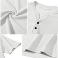 thumbnail image 7 of Mens Henley Shirts Short Sleeve Waffle Casual Tees Summer Athletic Work Gym T Shirts, 2XL, 7 of 7