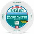 thumbnail image 3 of Ajm Packaging Green Label Economy Paper Plates - 100 / Bag - Microwave Safe - White - Paper Body, 3 of 5