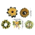 thumbnail image 2 of CIYISON 16 Inch Bee Sunflower Wreath Handmade Artificial Garland Hanging Pendant Ornaments for Front Door Happy Honey Bee Decoration, 2 of 18