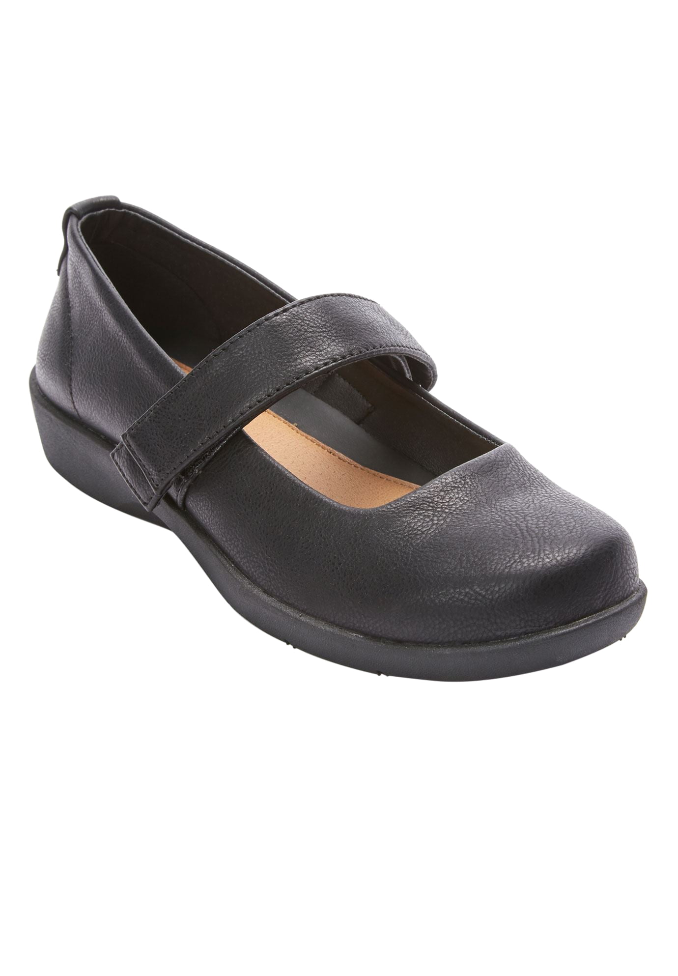 Comfortview Women's Wide Width The Carla Mary Jane Flat Mary Jane Shoes ...