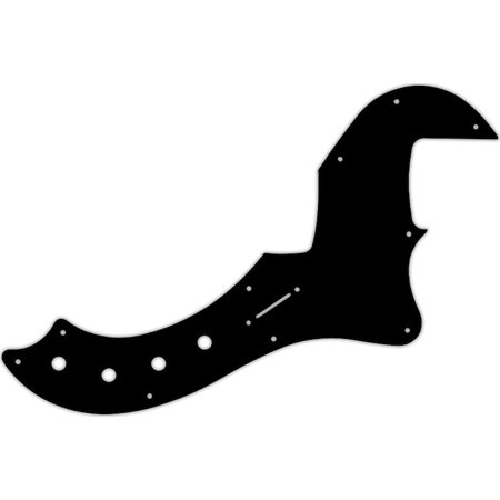 WD Custom Pickguard For Fender American Deluxe Or American Elite Dimension Bass IV #03P Black/Parchm