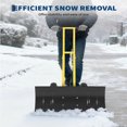 thumbnail image 7 of Ataucjin Wheeled Snow Plow Shovel, Heavy-Duty Steel Black Blade with Double Handle, 5 Angles, 2 Wheels, Back Saver Pusher for Snow Removal on Driveway, Sidewalks and Doorways, 7 of 7