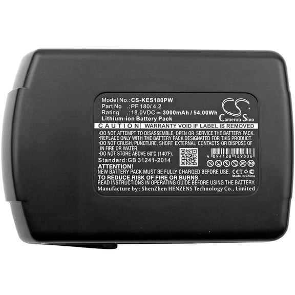 3000mAh Kress PF 180/ 4.2 Battery for 180 AFB