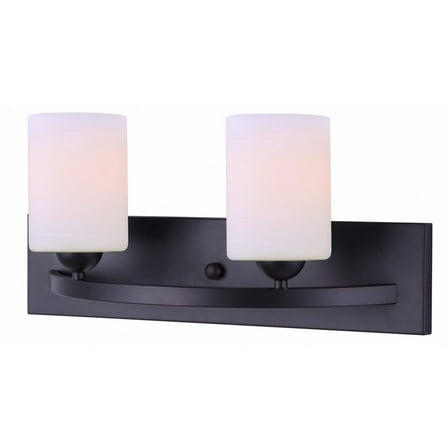 IVL370A02BK Canarm Inc Hampton - 2 Light Bath Vanity-8.5 Inches Tall and 6.5 Inches Wide-Black Finish
