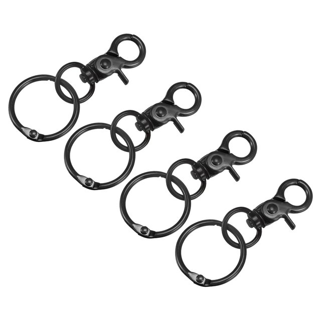Cierres Giratorios de Seguridad Unique Bargains con Anillos de Encuadernación Colorido Negro 4uds