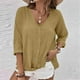 thumbnail image 2 of Chaqueta deportiva,Camiseta de manga larga con cuello en V para mujer, blusa informal lisa, tejido de poliéster suave, cómoda para uso diario, sopatenor, 2 of 8