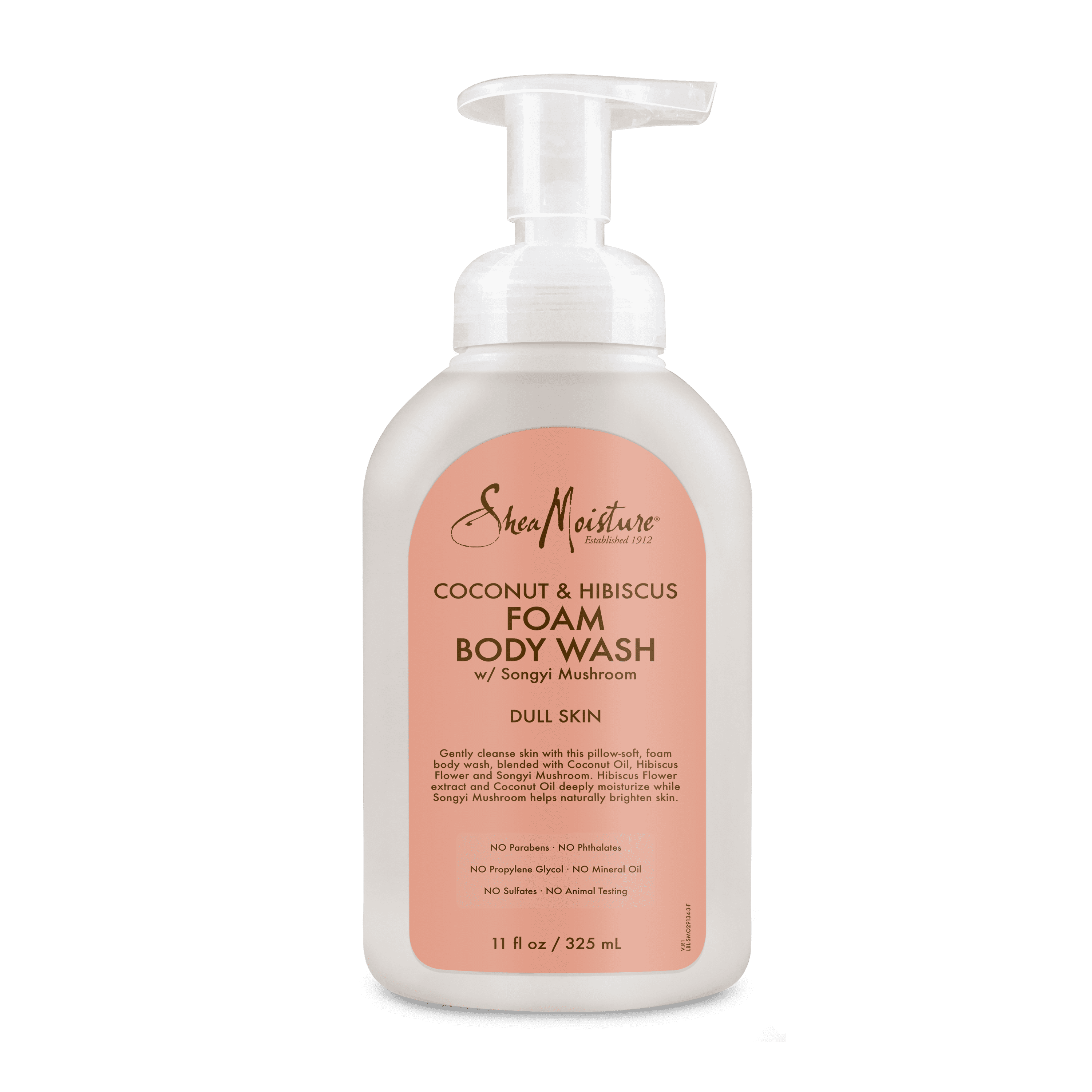 SheaMoisture Foam Body Wash Coconut and Hibiscus, 11 oz
