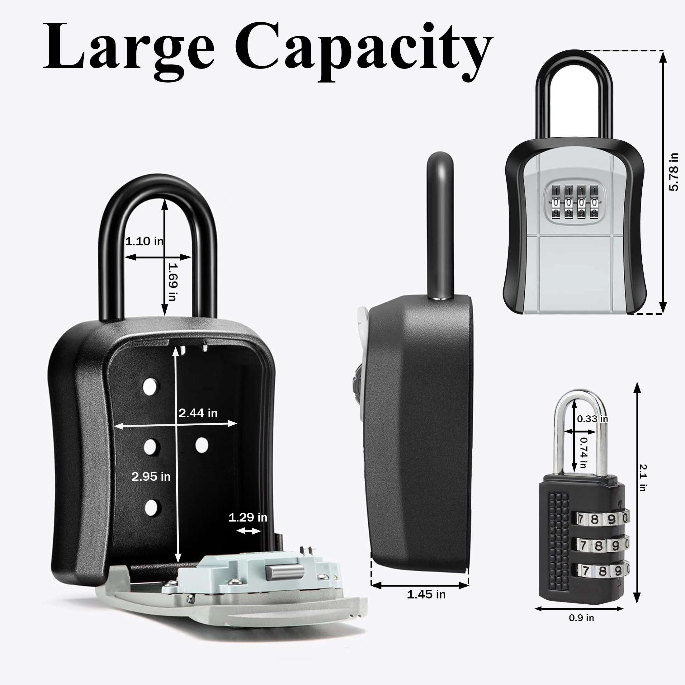 Fabulas Key Lock Box with Combination Lock photo 4
