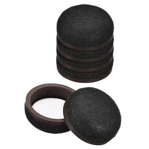 Unique Bargains Glissières de Meubles, Lot de 20 Coussinet Coulissant Rond en Feutre Forgé de 1 1/4 Pieds, Glissières de Chaise pour Plancher de Bois Franc Tapisé (Noir)