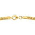 thumbnail image 3 of Everly Women's 3mm Fancy-Cut 18k Yellow Gold Flash Plated Sterling Silver Herringbone Chain Bracelet, 3 of 8