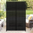 thumbnail image 1 of YUSAZENS Galvanized Steel Outdoor Privacy Screen, Weather Resistant for Patio Backyard Privacy Protection Black, 1 of 7
