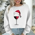 thumbnail image 4 of Turilly Women's Christmas Sweatshirts Short Shoulder Long Sleeve Print Pullover Hoodless Sweatshirt, 4 of 5