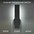 thumbnail image 4 of WAC Lighting Stag 18" 3-CCT 4000K Aluminum Indoor/Outdoor Wall Light in Black, 4 of 5
