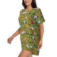 thumbnail image 5 of Sigee Transportation Prints for Sleepwear Casual Pjs with Pockets Women's Pajamas Sets Shorts 2 Piece Short Sleeve Lounge Sets 4X-Large, 5 of 9