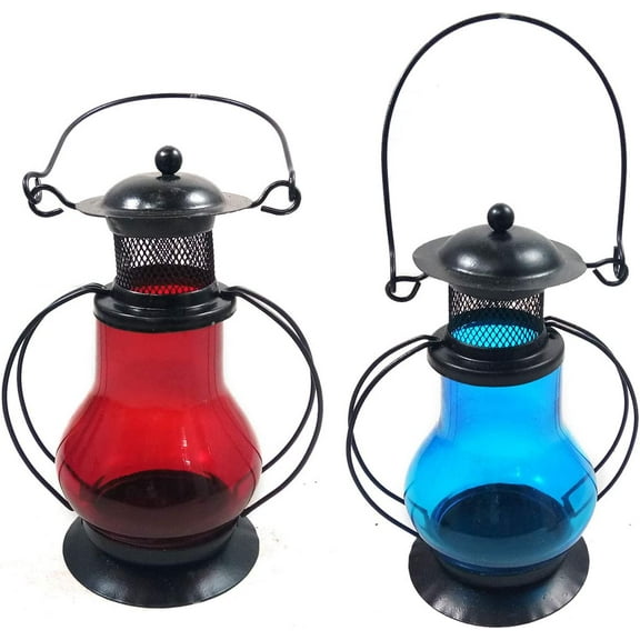 India Meets India Handicraft Ceramic Lanterns Set of 2, Tea Light Holder, Mosaic Candle Holder Home dcor, Best Gifting Made by Awarded Indian Artisan