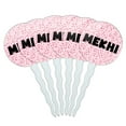 thumbnail image 1 of Mekhi Cupcake Picks Toppers - Set of 6 - Pink Speckles, 1 of 1