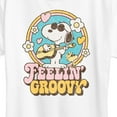 thumbnail image 3 of Peanuts - Feelin Groovy Snoopy And Woodstock - Women's Short Sleeve Graphic T-Shirt, 3 of 6