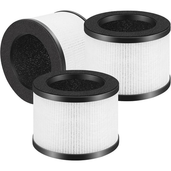 3 Pack TZ-K1 Replacement Filters Compatible with ToLife TZ-K1 and with FreAire & AROEVE Enjinzz MK06 MG01JH, 3-Stage Filtration H13 True HEPA filters