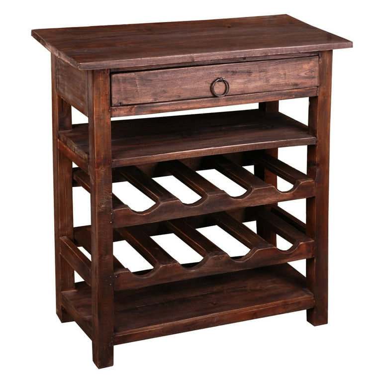 Sunset Trading Shabby Chic Cottage Wine Rack with Drawer Walmart